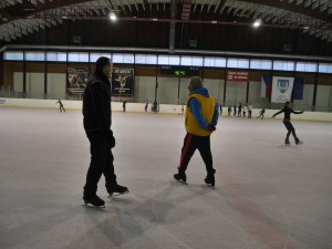 On the ice            